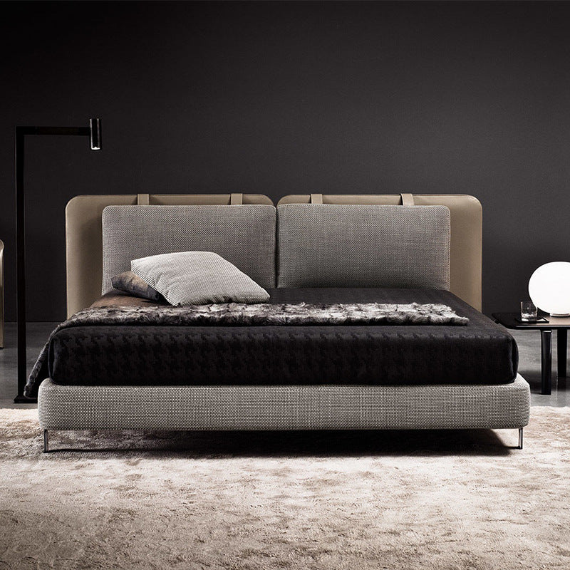 Lux Queen Size Leatherette Bed Frame