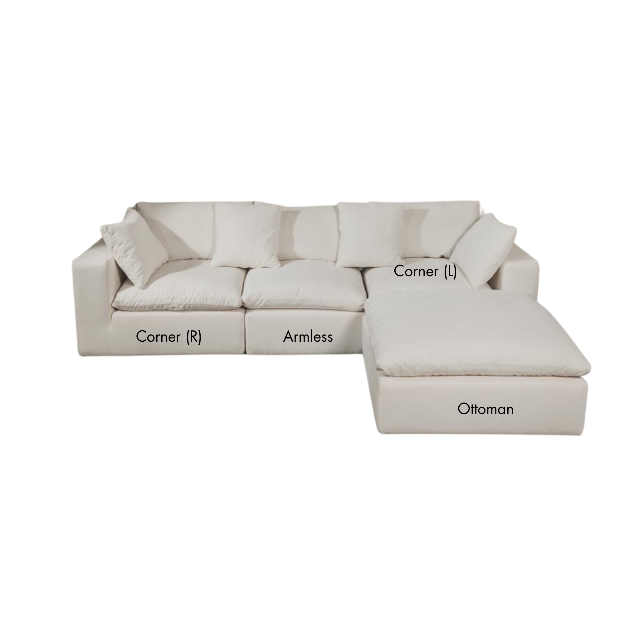 Cloud Italian Fabric Modular Sofa