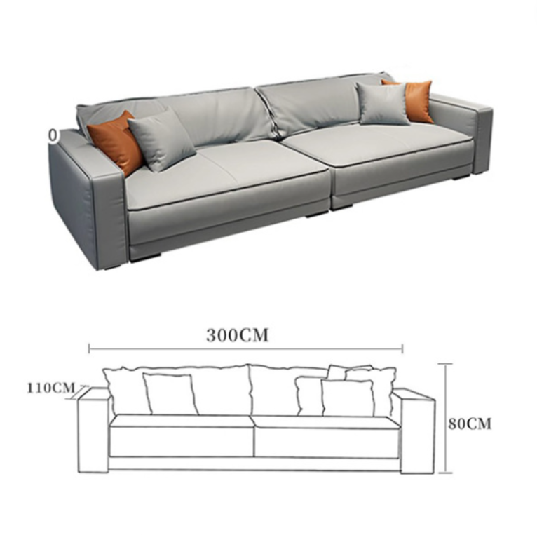 Karre 4 Seater Italian Leather Sofa