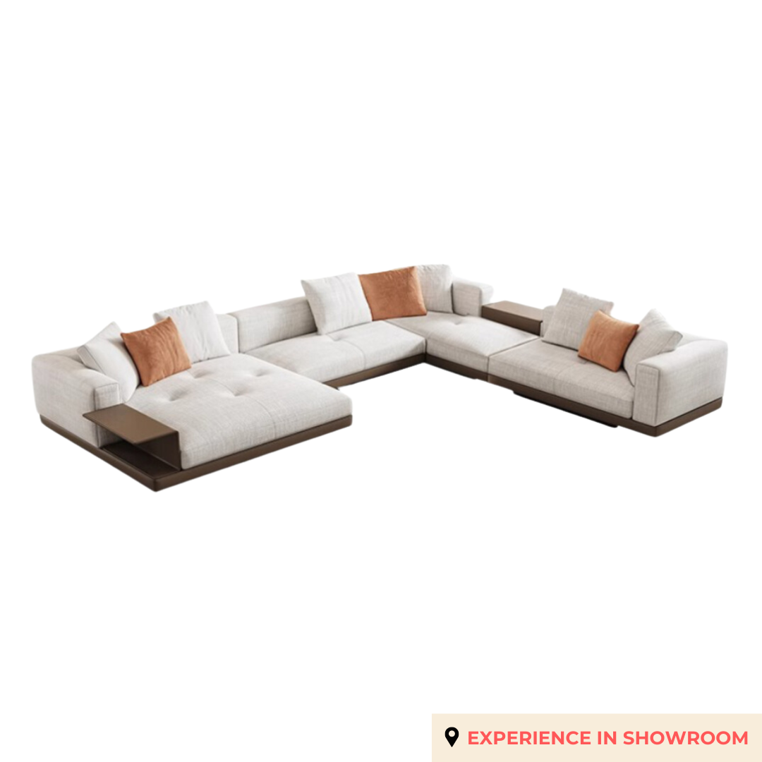 Dulce 8 Seater Fabric U-Shape Sofa