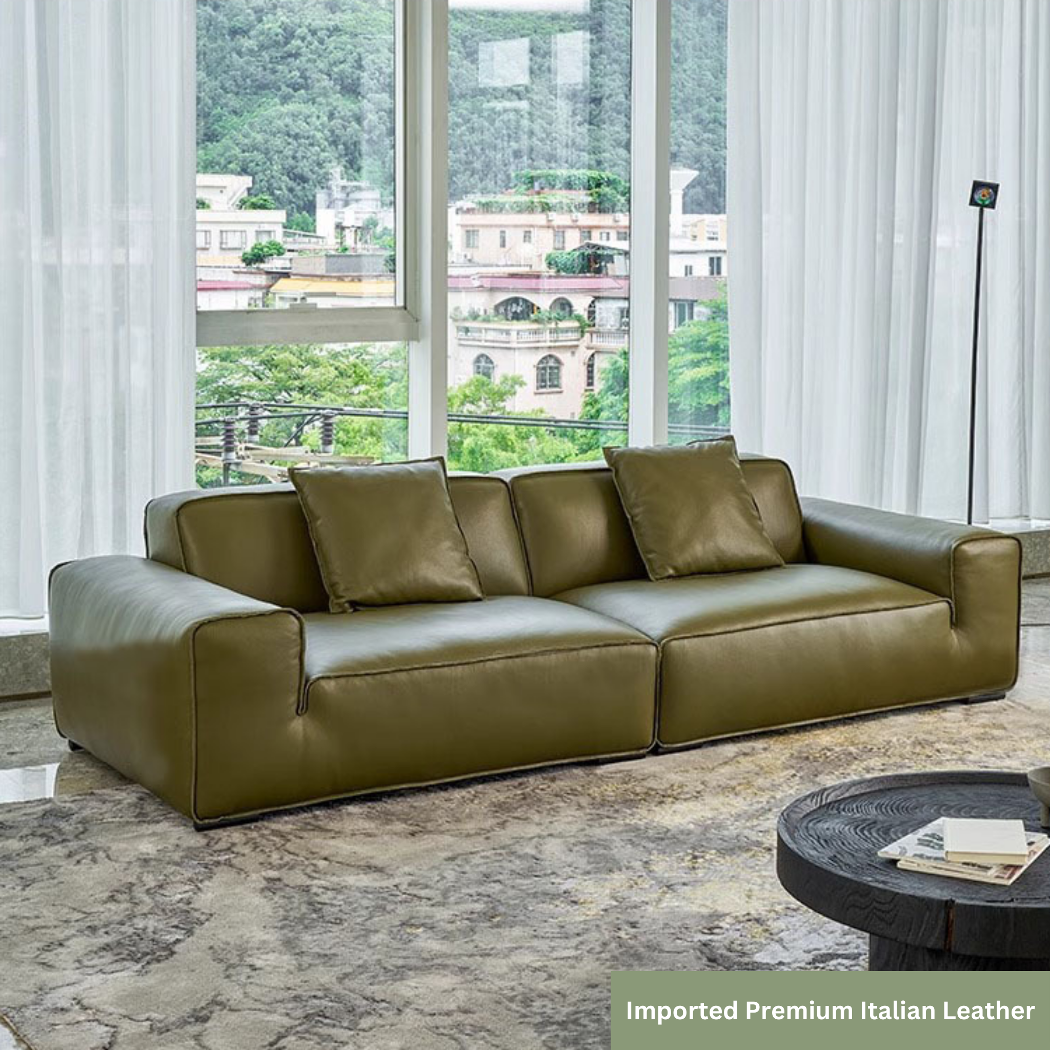 Harper 4 Seater Italian Leather Sofa