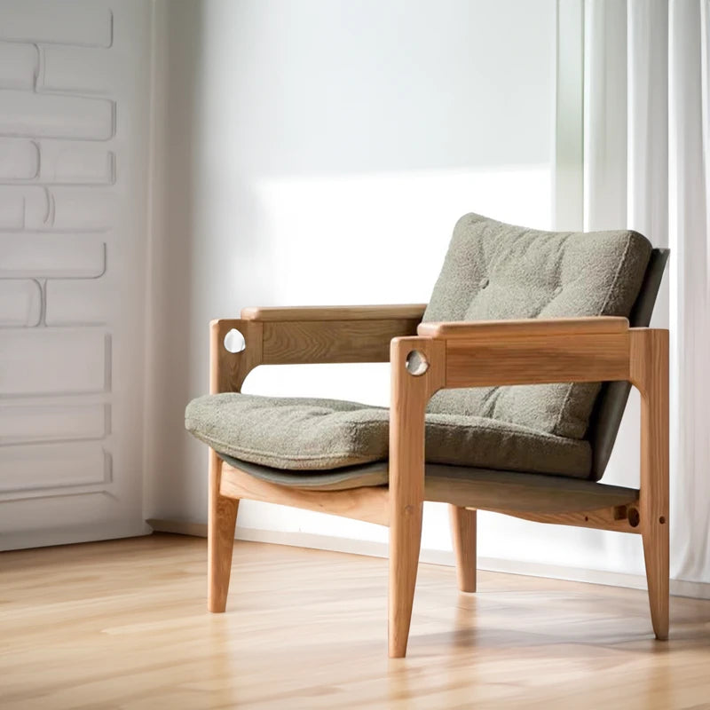 Green fabric accent chair: A handsome and dapper must-have living room piece