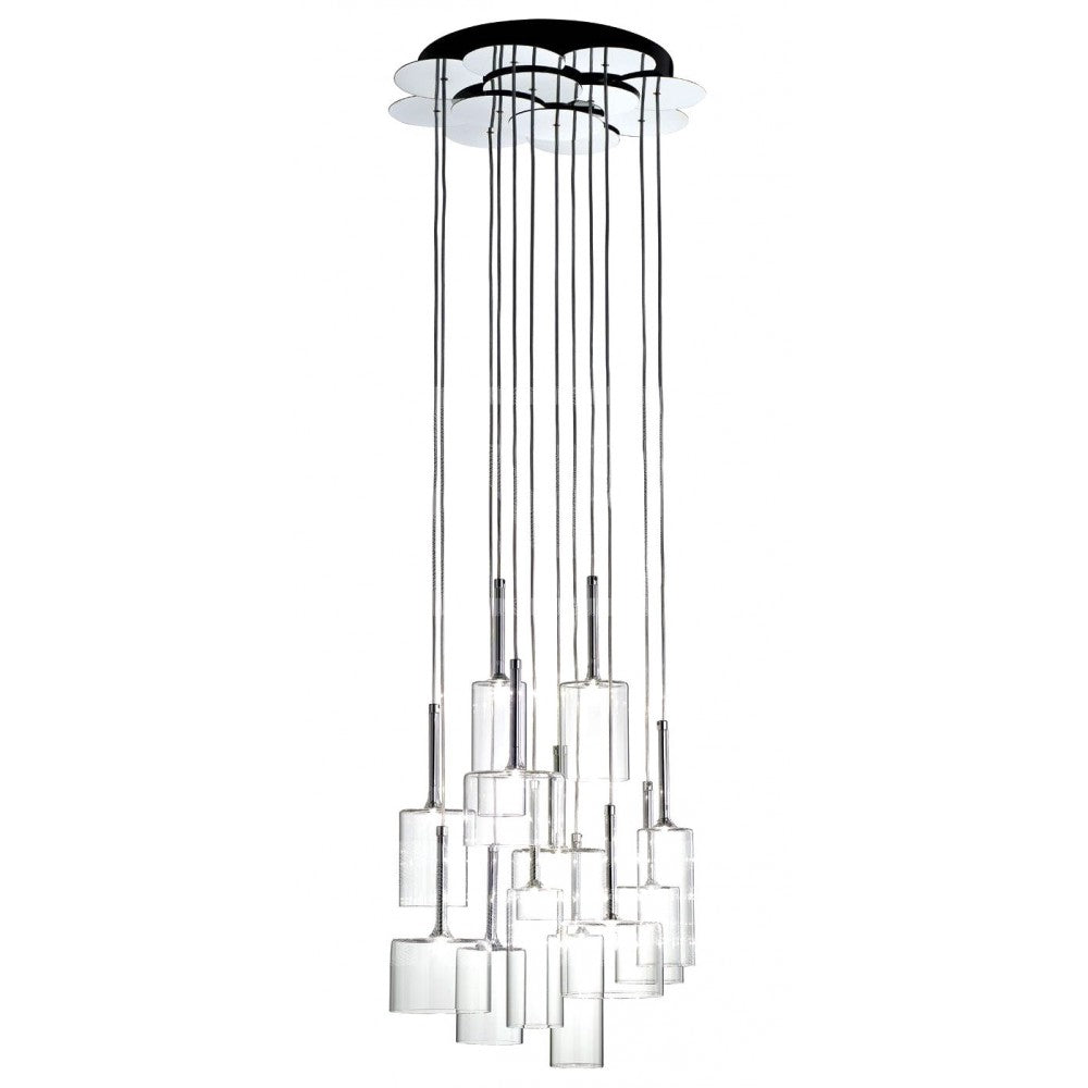 The Cox pendant lamps is made of glass in the shape of bottles.