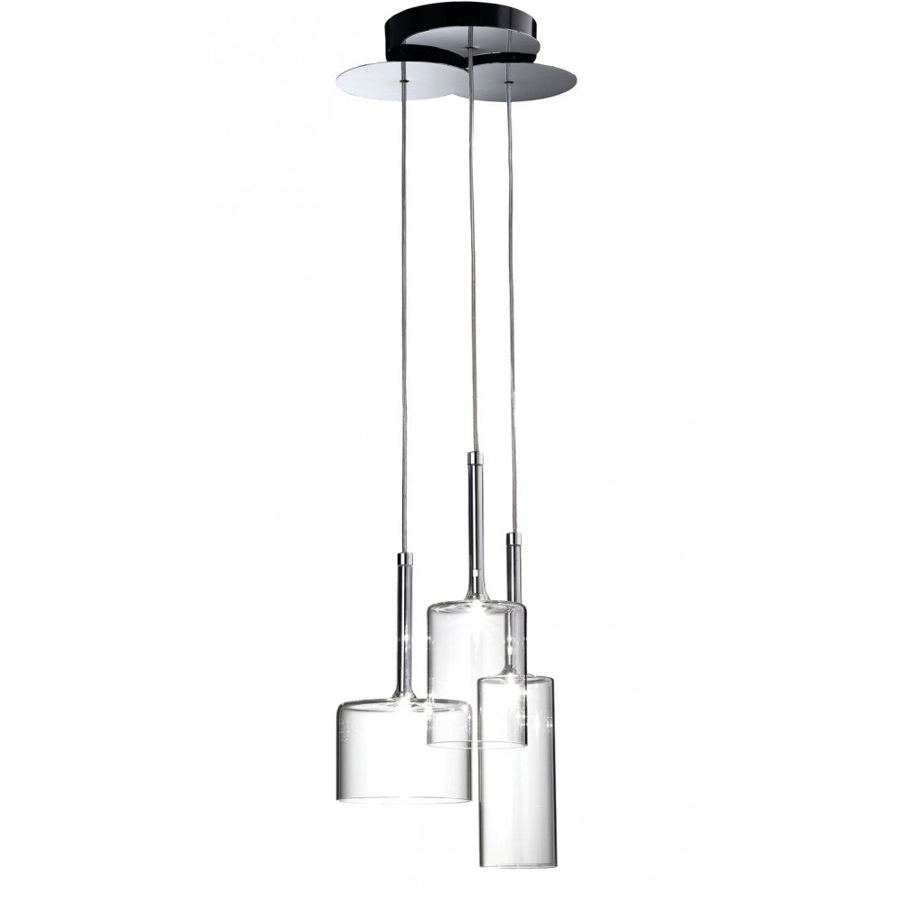 The Cox pendant lamps is made of glass in the shape of bottles.